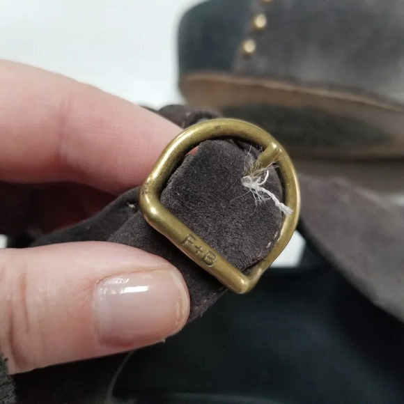 FIORENTINI & Baker Platform Wedge Dany Sandals Brown Black 38.5 - Picture 10 of 16